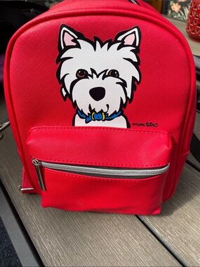 Marc Tetro Red Westie Dog Travel Backpack Carrier